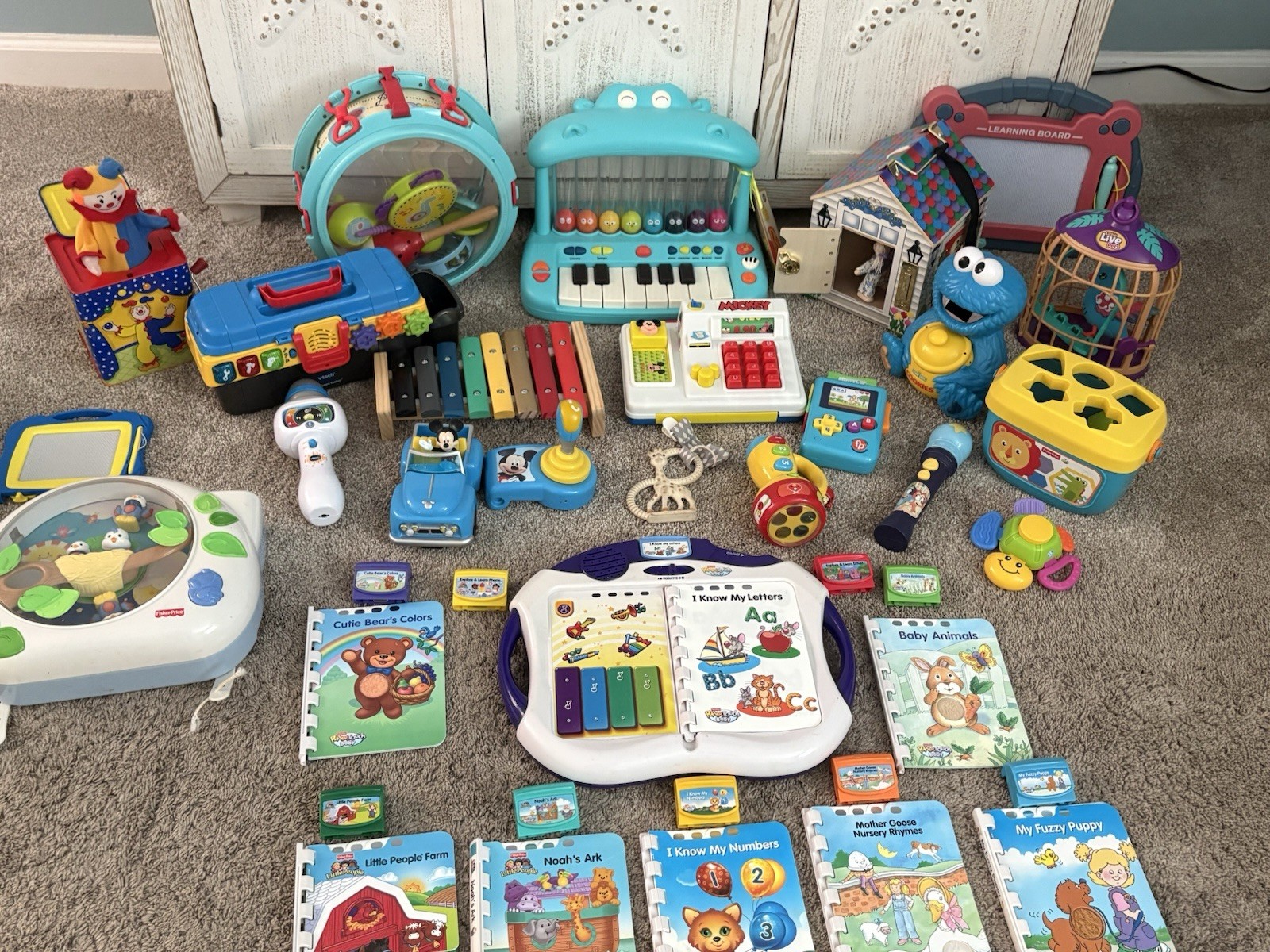 Huge Toddler Toy Lot Learning Toys Musical Piano LeapFrog Fisher Price VTech