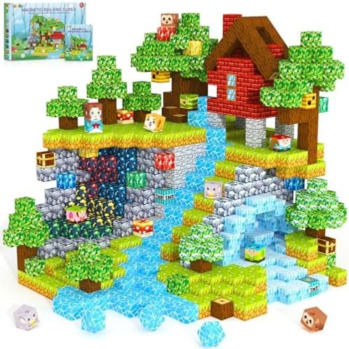 ORZbb 150PCS Magnetic Blocks, Magnet Cubes Building Blocks Toddler Travel Toy…