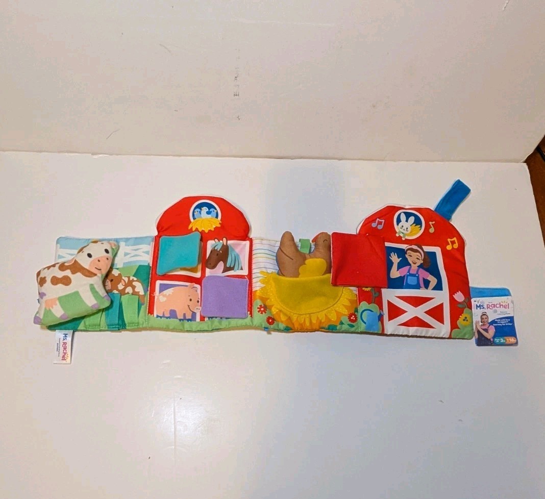 Ms. Rachel’s Sensory Toy Fine Motor Skills Learning Farm Plush 3-18 Months