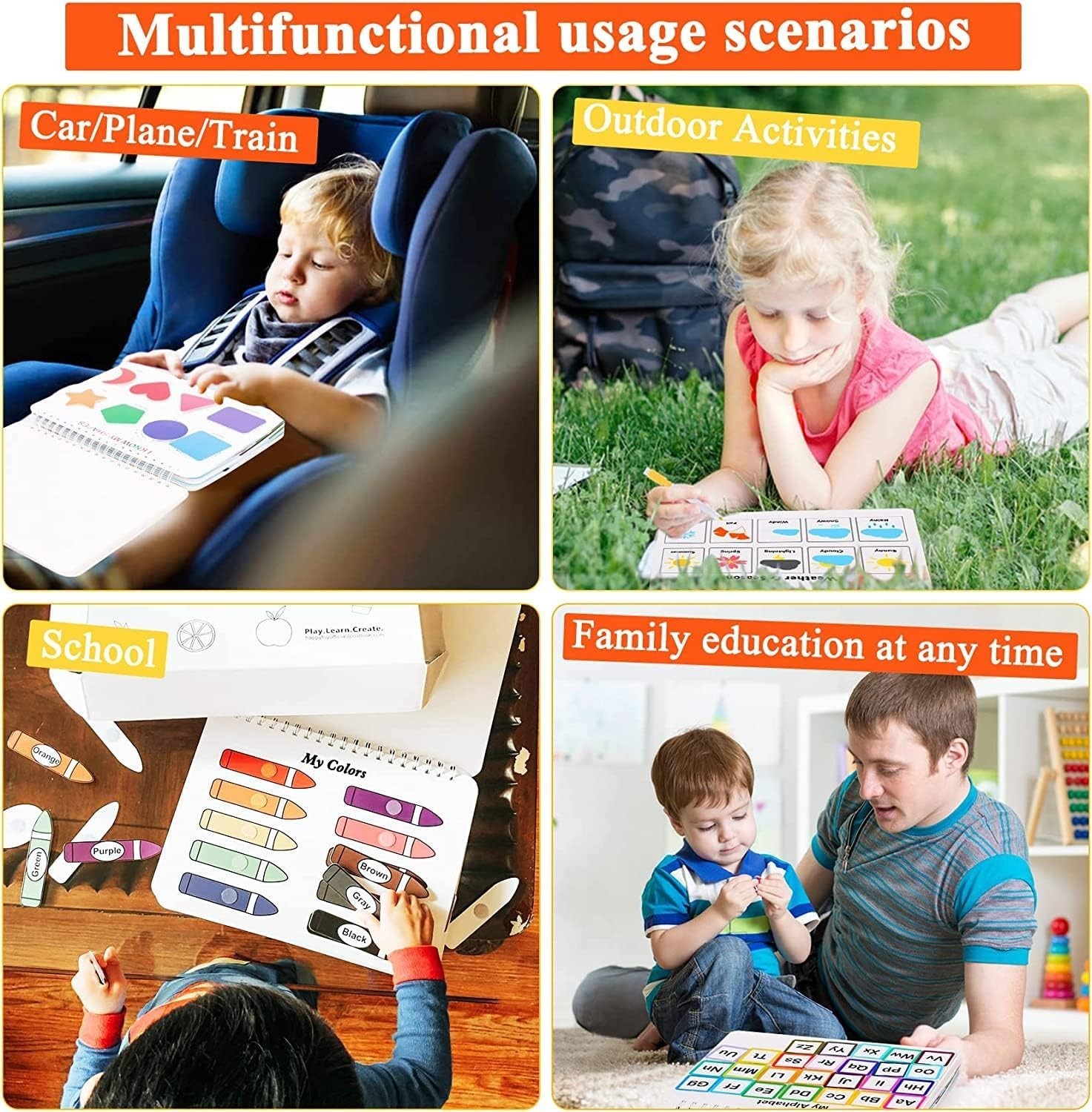 Mallify Busy Book for Toddlers 3-5, Montessori Busy Book with 30 Themes and 8…