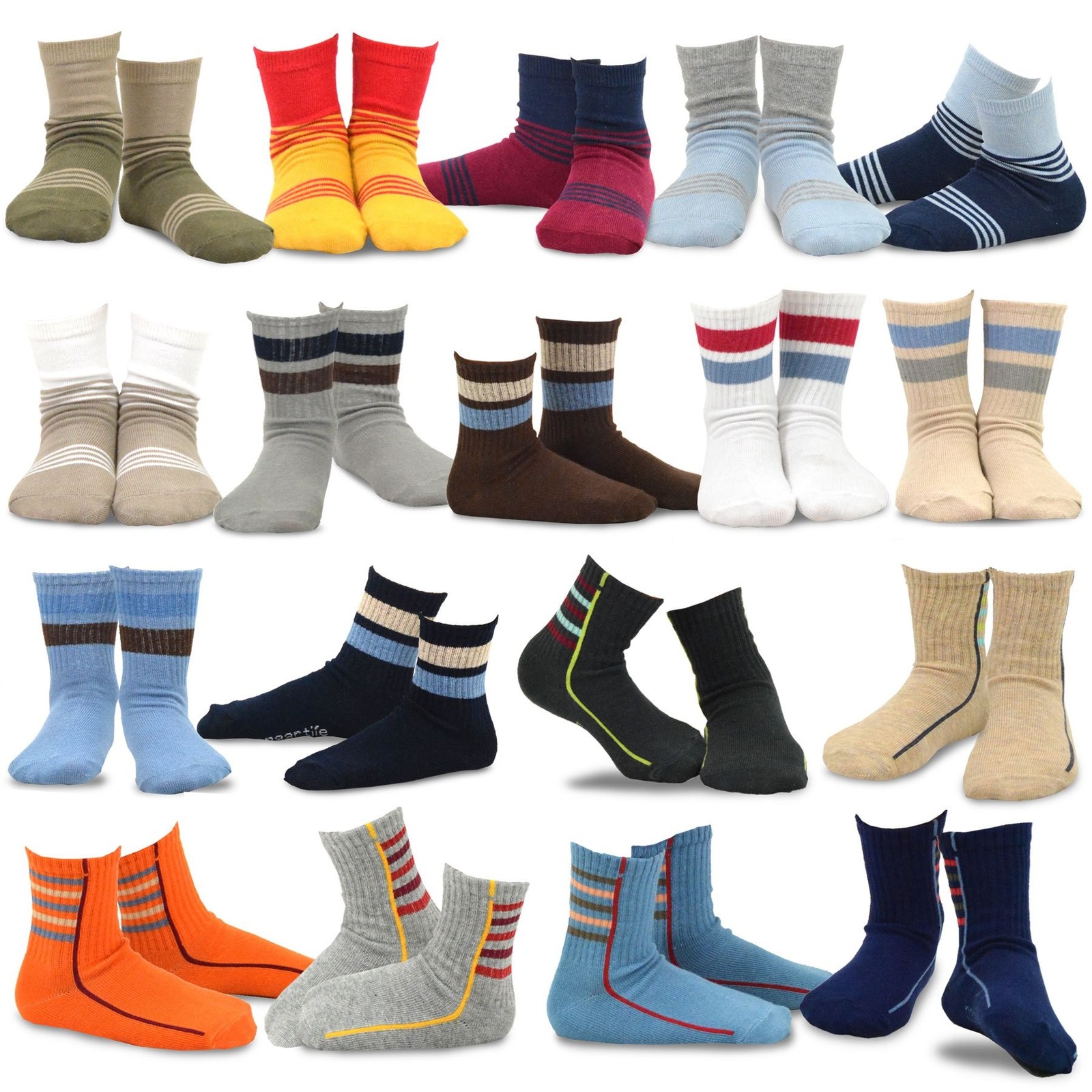 TeeHee Little Boys and Toddlers Casual Sports Novelty Cotton Crew Socks 18 Pa…