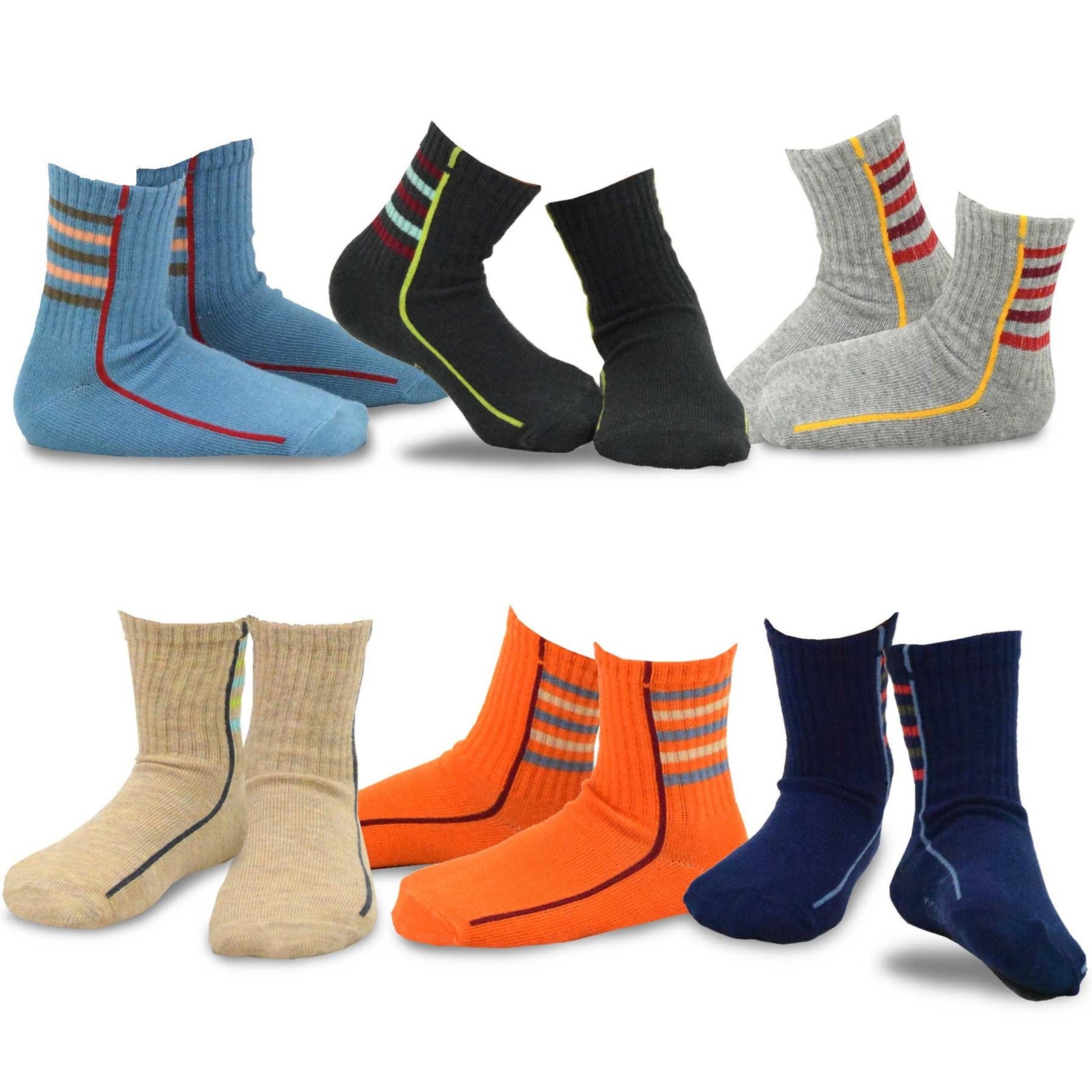 TeeHee Little Boys and Toddlers Casual Sports Novelty Cotton Crew Socks 18 Pa…