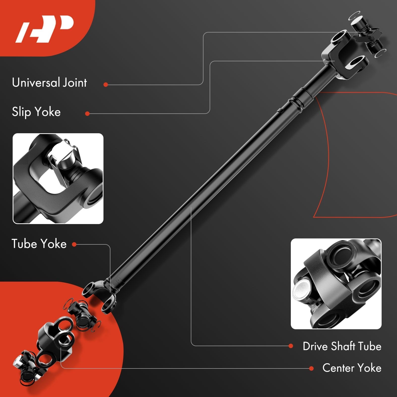 A-Premium Rear Drive Shaft Driveshaft Assembly Compatible with Polaris Genera…