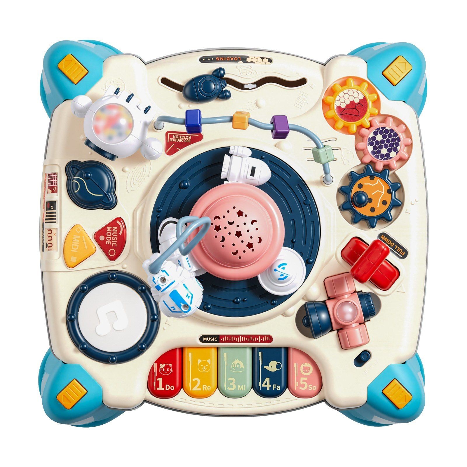Sturdy ABS Space-Themed Toddler Table: Tummy-Time to Stand-and-Play