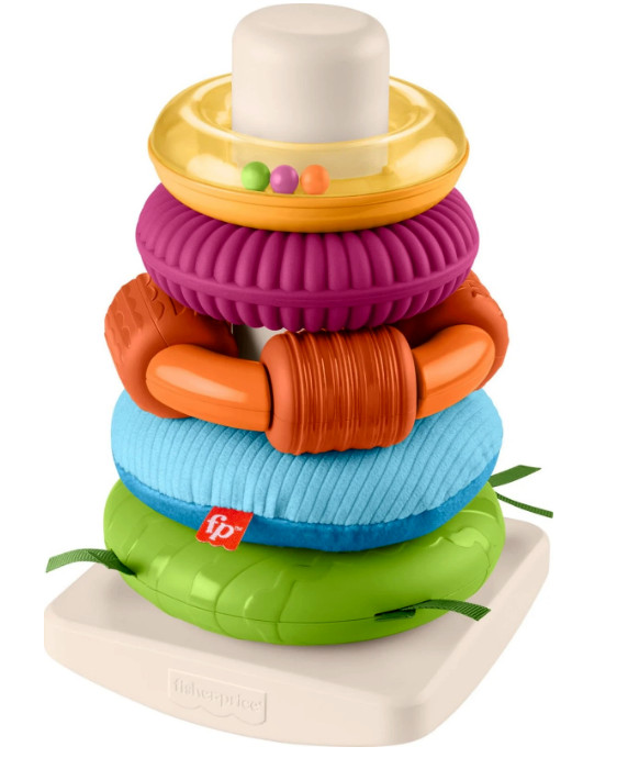 Multicolor Sensory Rock A Stack Toy for Babies Classic Roly Poly Stacking Fun