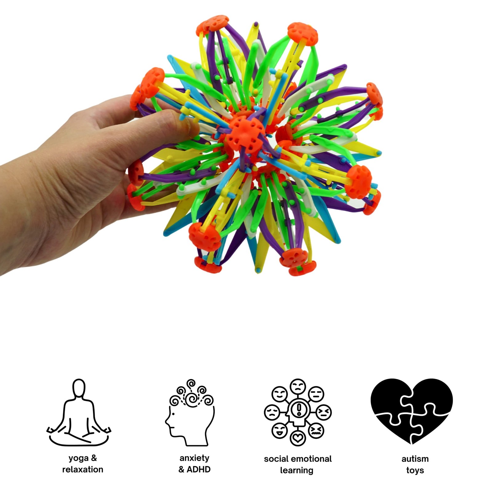 4E’s Novelty Expandable Breathing Ball Sphere – Breathing Visual, Fidget Toys…