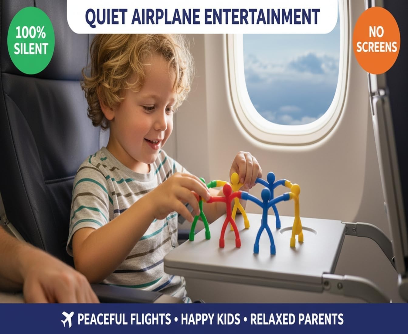Airplane & Road Trip Toy 10-Pack Solid Colors – Quiet Time Activities for Kid…