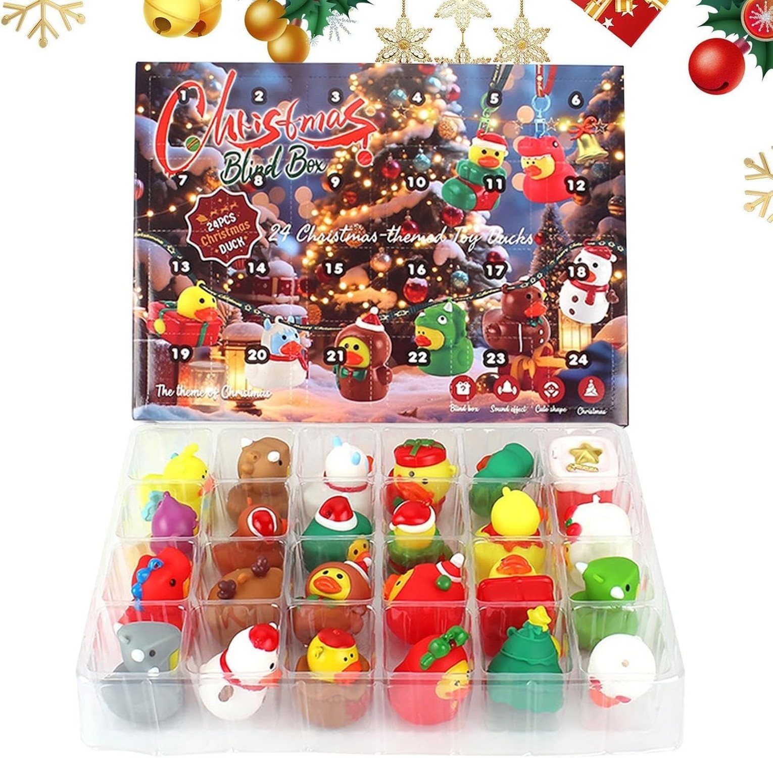 2025 Advent Calendar Rubber Ducks 24 Days of Surprises Gift for Kids Boys Gir…