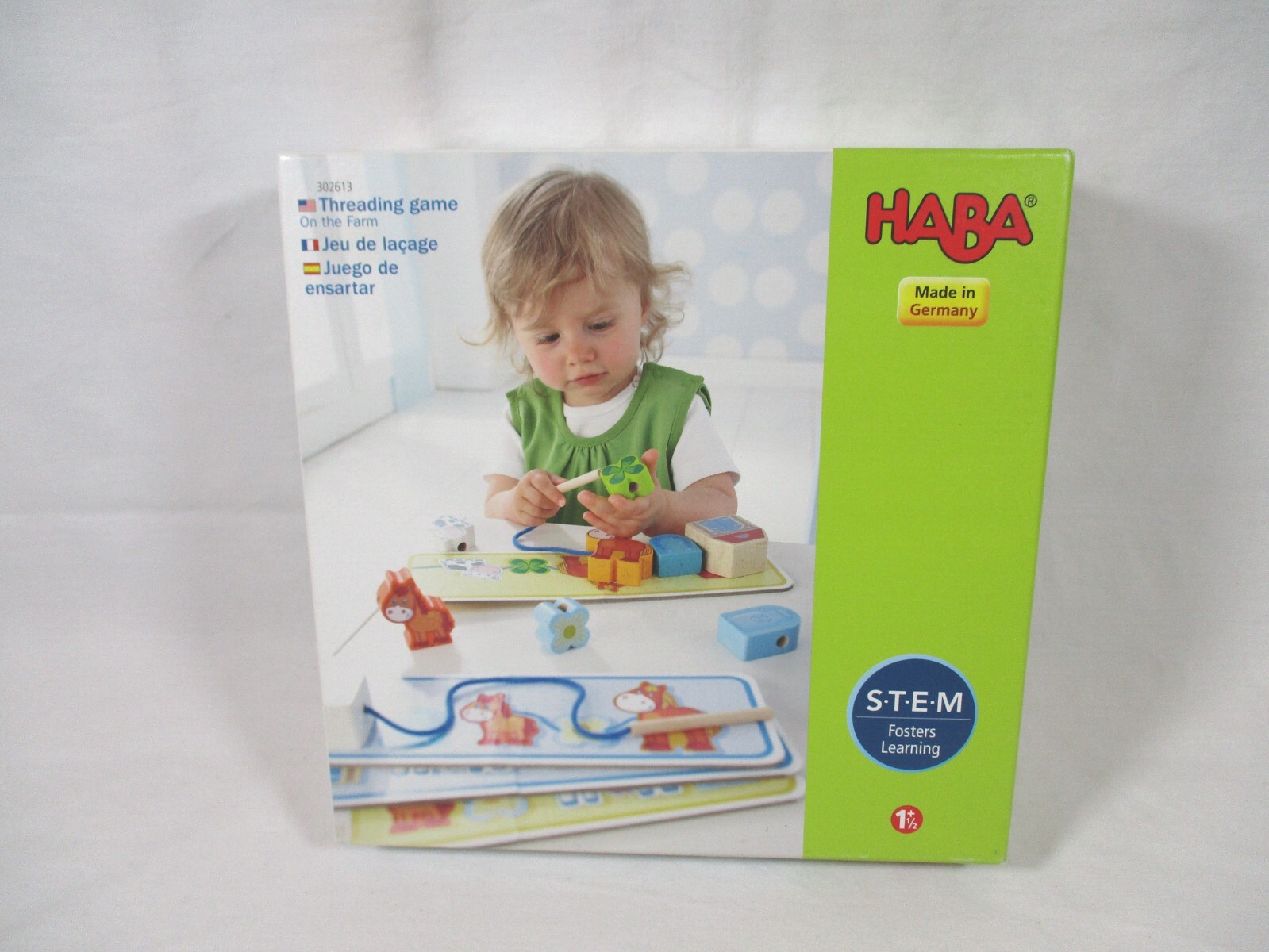 HABA Threading Game On The Farm Wooden STEM Educational Toys Made in Germany