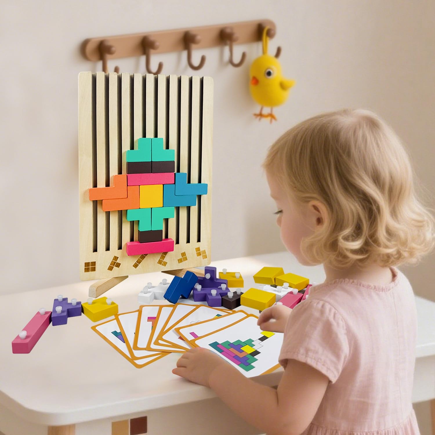 Wooden Stacking Puzzle Toy,3D Wooden Montessori Puzzles Toy,Giant Russian Blo…