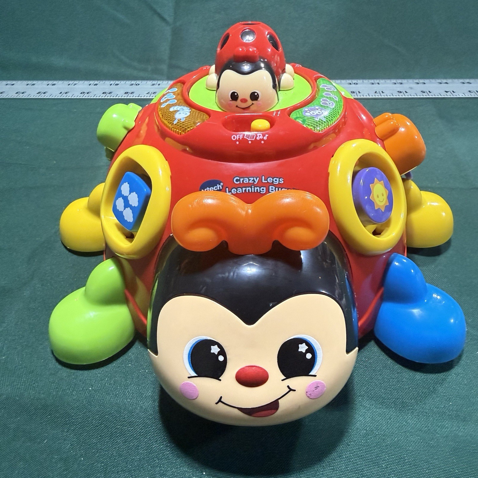 VTech Crazy Legs Learning Bugs Lady Bug – Works – Lights & Sounds – Ships Free!