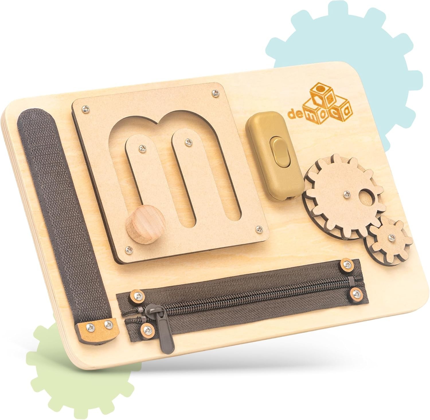 Toddler Busy Board for 1 Old, Travel Baby Wooden Montessori Busy Board for T…