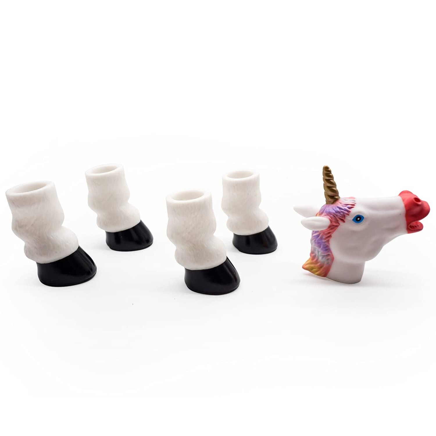 AQKILO Unicorn Finger Puppets Novelty Toys Finger Doll Props Animal Hand Pupp…