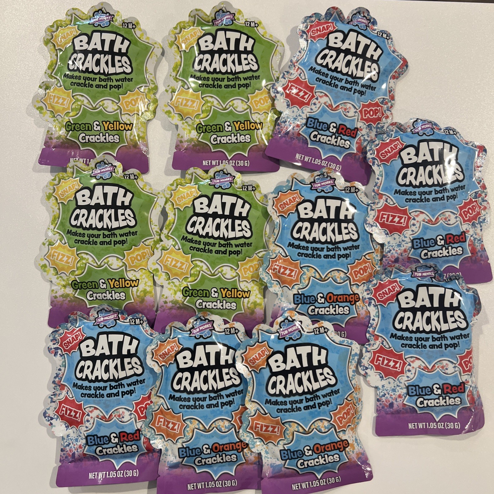 Tub Works® Bath Crackles Toy, Variety 11 Pack | Nontoxic &…