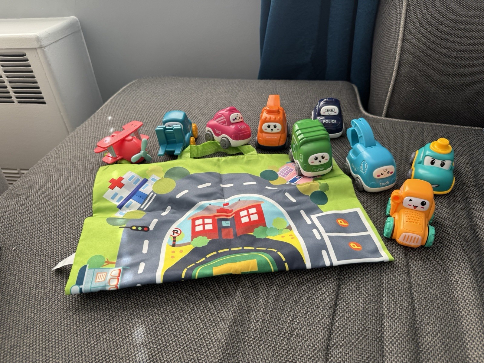 Big Cartoon Truck Car Toys for 1 Year Old Boy with Playmat/Storage Bag|Baby a…