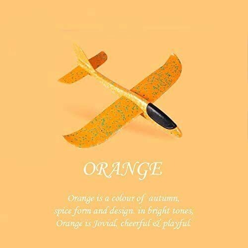 Airplane Toys 19″ Foam 10 Orange Plane, Birthday Gifts For Kids 3 4 5 6 7 8 9 10