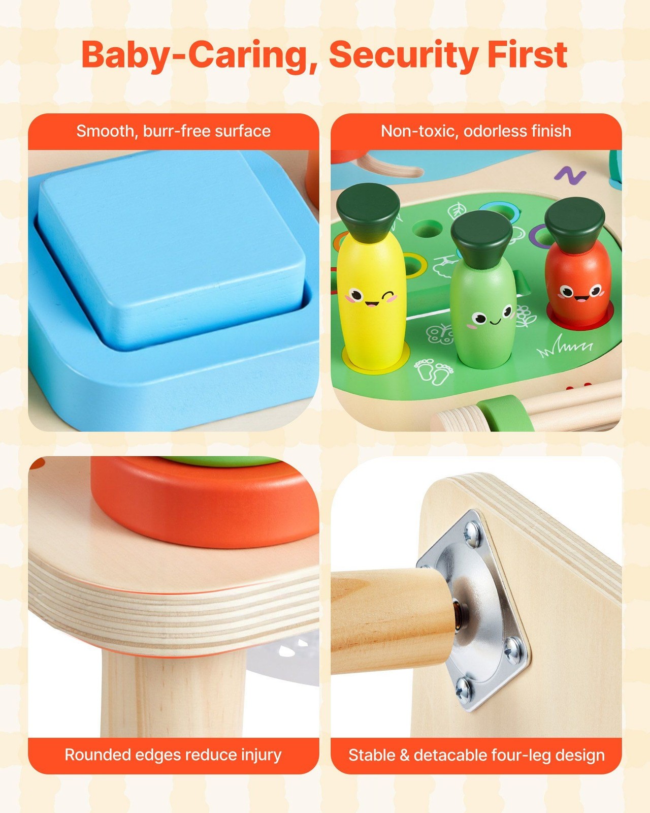 13in1 Wooden Activity Montessori Table for Ages 1-3 Years Toddlers