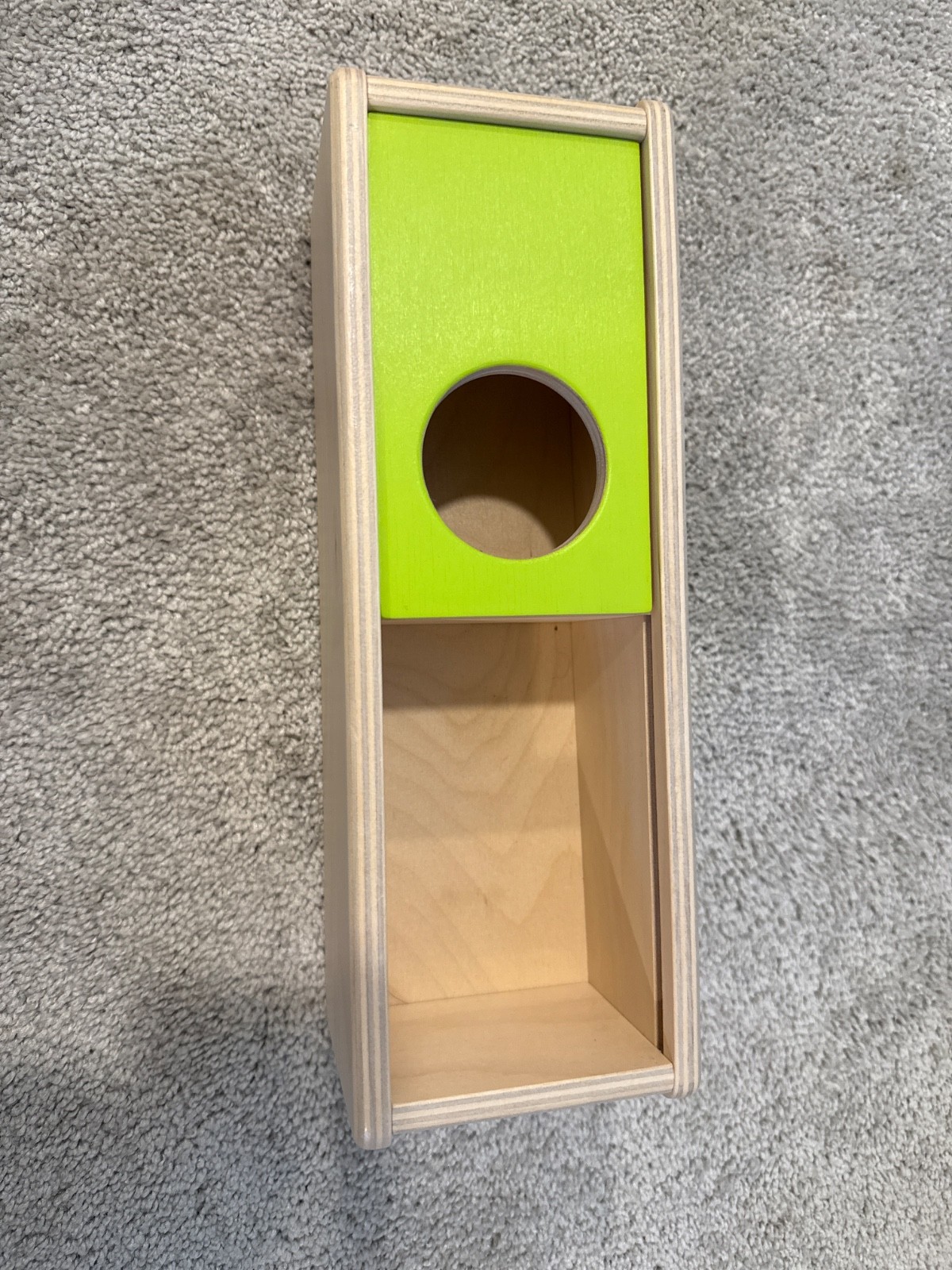 LOVEVERY Wooden Sliding Top Box W/ 1 BALL 11 – 12 Months THINKER Montessori Toy