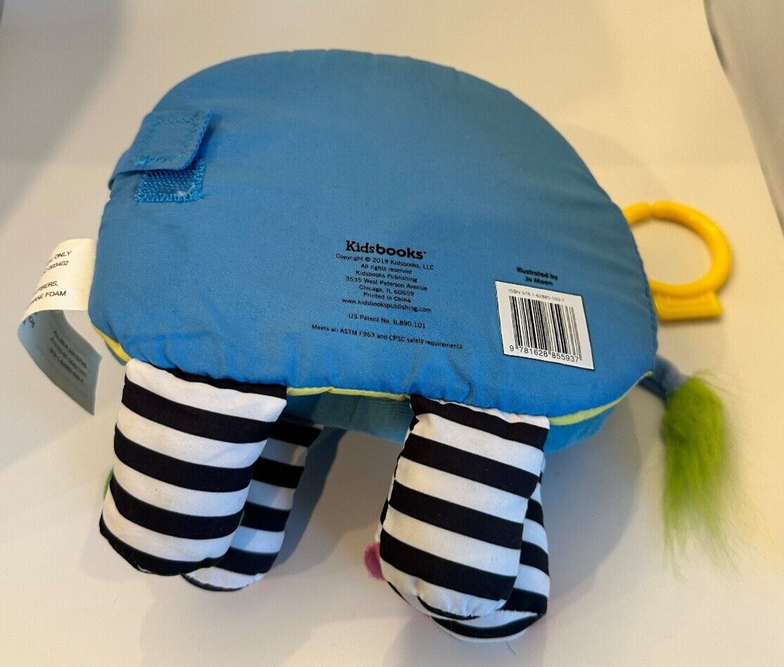 Kidsbooks, Jo Moon Elephant Soft Cloth Book With Rattle