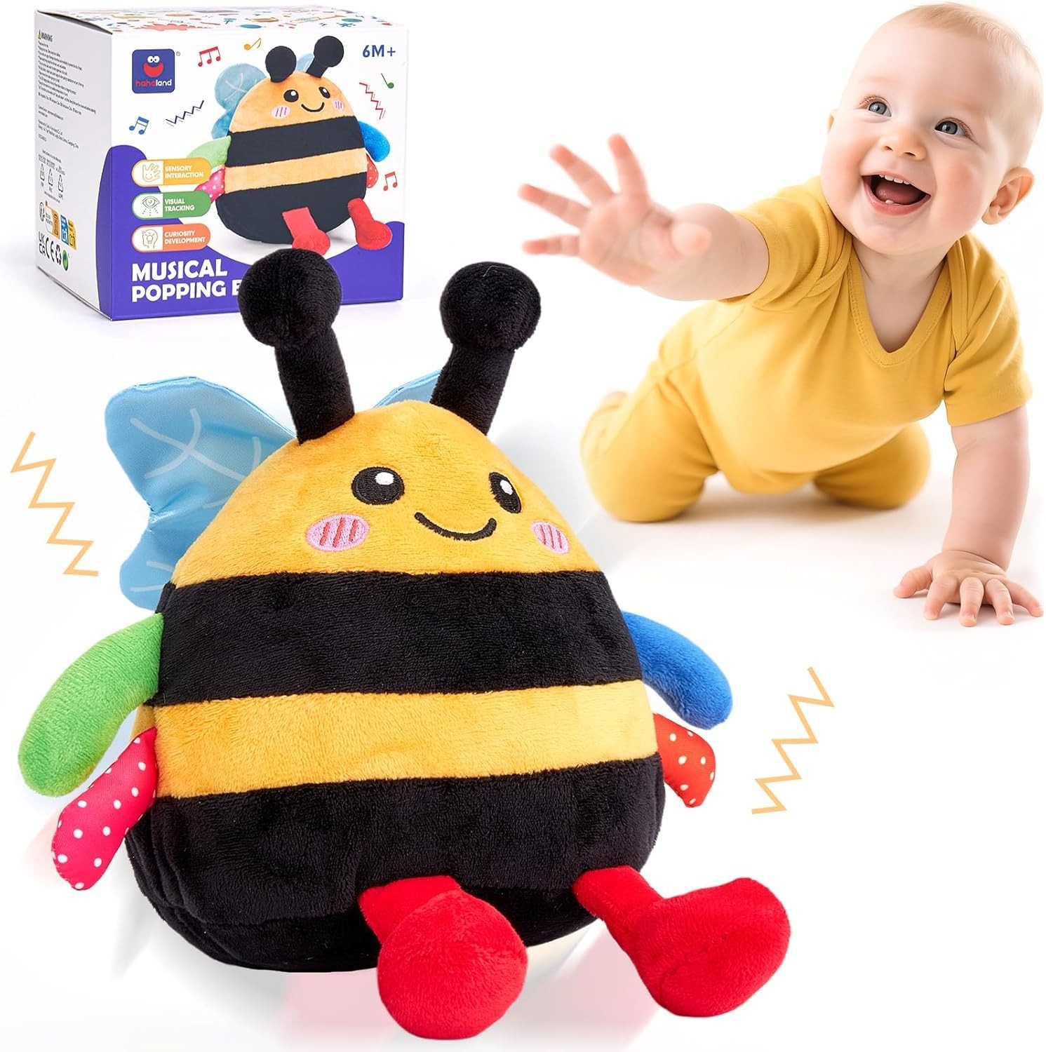 Interactive Dancing Bee Toy – Fun Plush Music & Voice Mimic for Babies 6-18 Mo