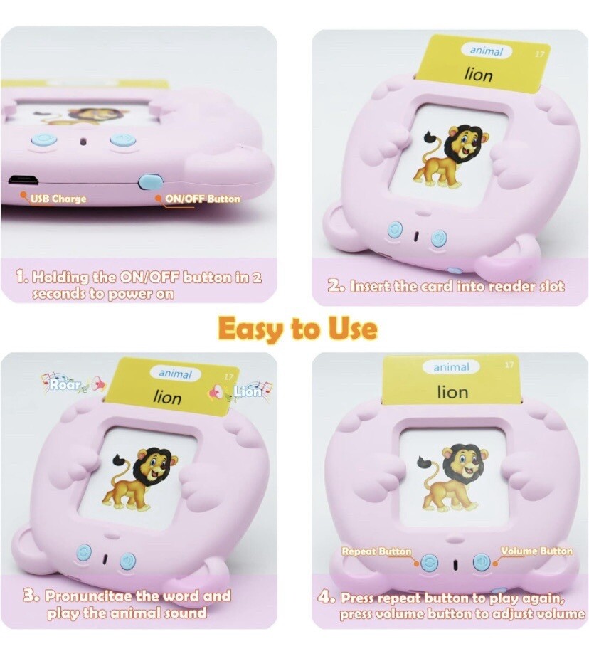 NEW 🍎 Happy World Card Early Education Device, 224 Learning Cards, 18-24 Months