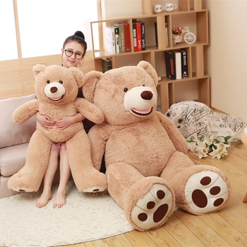 New 100-260cm Bear Plush Toy Soft Bear Skin Birthday Gifts for Girl Kid’s Toys