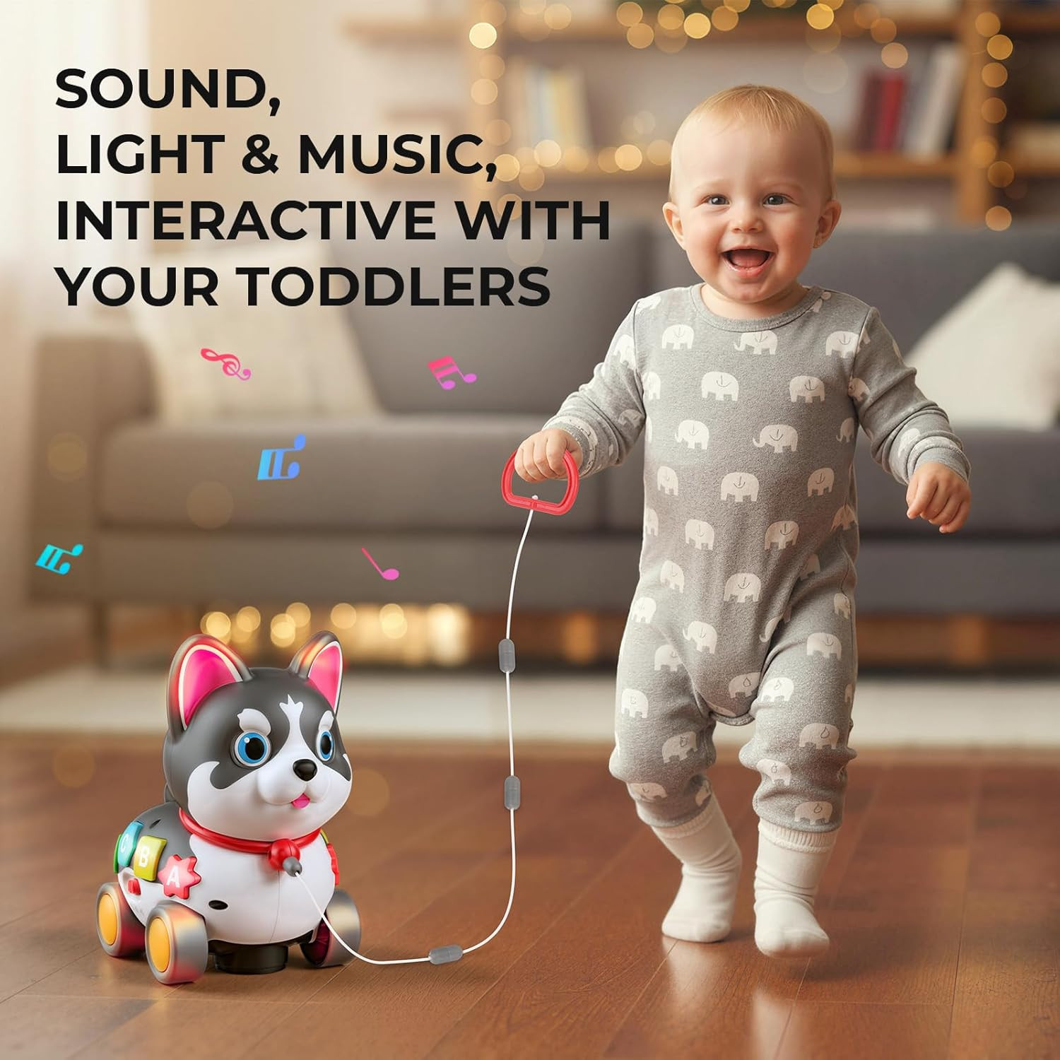 Baby Toys 1 Year Old, Musical Puppy Toys for 6-12-18 Month Girls Boys, Bilingual