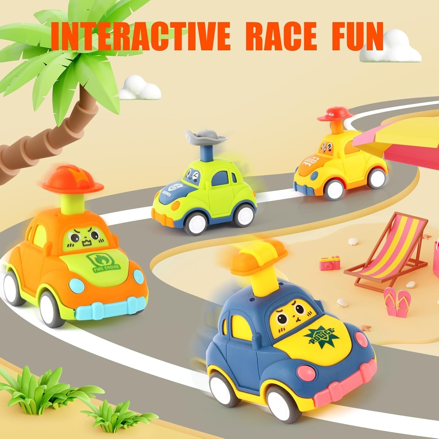 Car Toys for Toddlers 1-3 Old Boy Birthday Gift for Boys Girls 1-3 Pull Back…