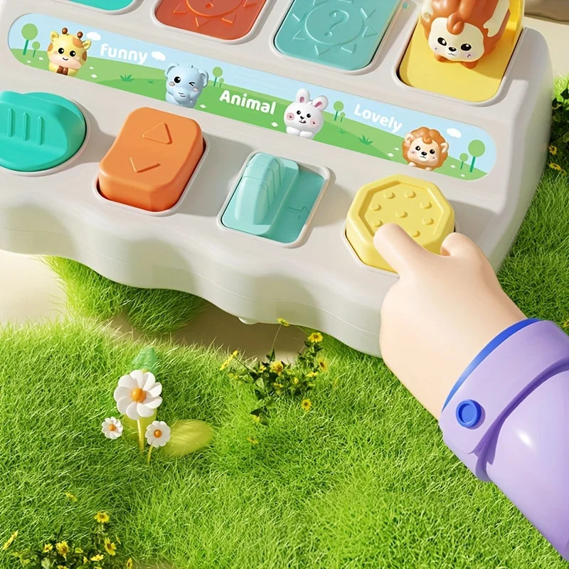 Pop Up Animal Learning Box Toy Kids Gift