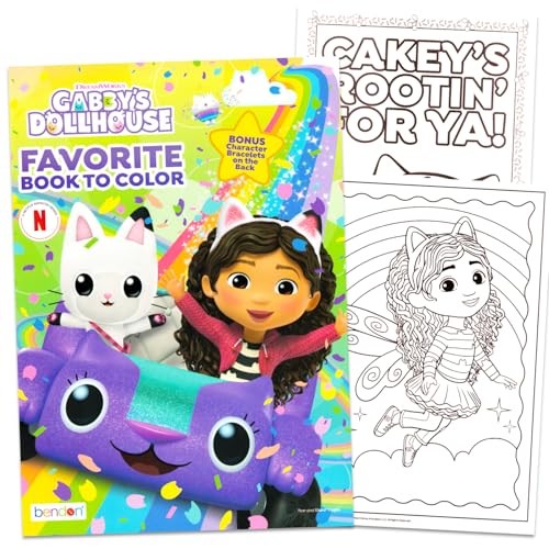 Gabby’s Dollhouse Coloring and Activity Book Set – 32 Cartoon Coloring Pages,