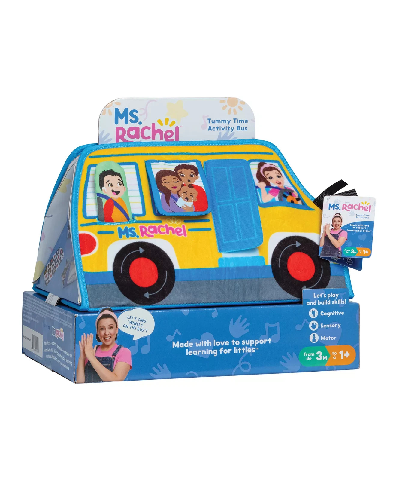Ms. Rachel Tummy Time Activity Bus Child Development Learning Baby Toy 3m+
