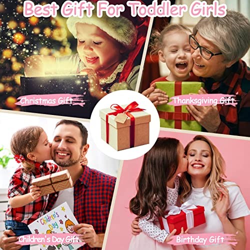 Pop Up Princess Tent with Star Light, Toys for 1 2 3 Year Old Girl Pink