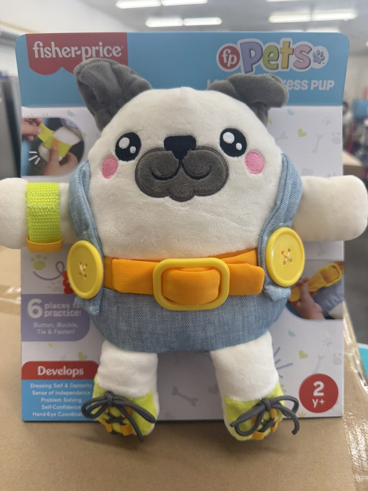 Fisher Price Pets Learn To Dress pup kids plush toy 2yrs+