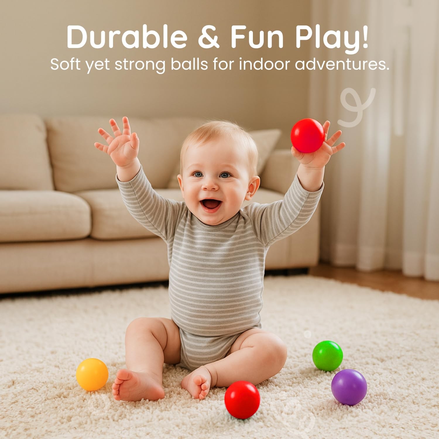 Botabee Set of 5 Multi-Colored Replacement Ball for Ball Popper Toys – Vibrant