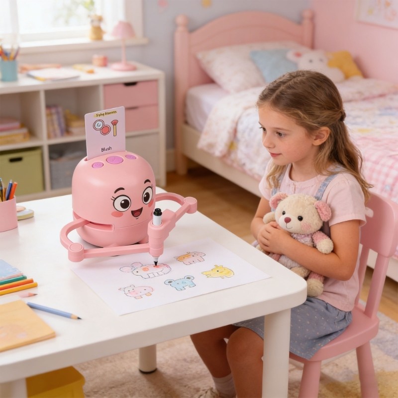 Child Safe ABS Drawing Robot Promotes Creativity Through Guided Lessons