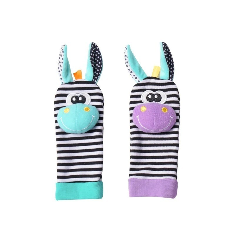 Baby Wrist Rattle Socks Foot Finder Sensory Toy Newborn 0-12 Months Gift