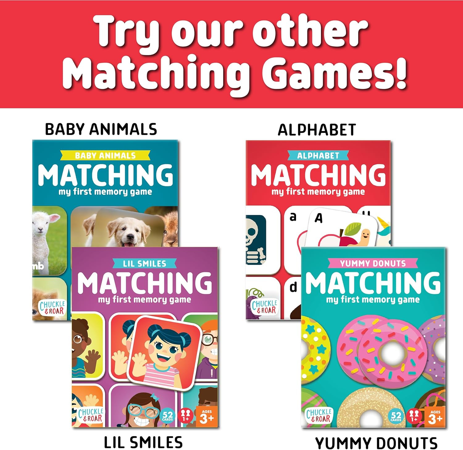Alphabet Matching Memory Game for Kids Ages 3+ – Preschool Letter Matching Board