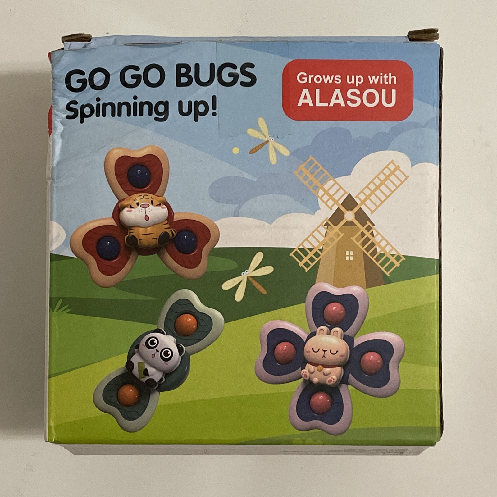 Go Go Bugs, Spinning UP, Rattling Suction Spinning Toy