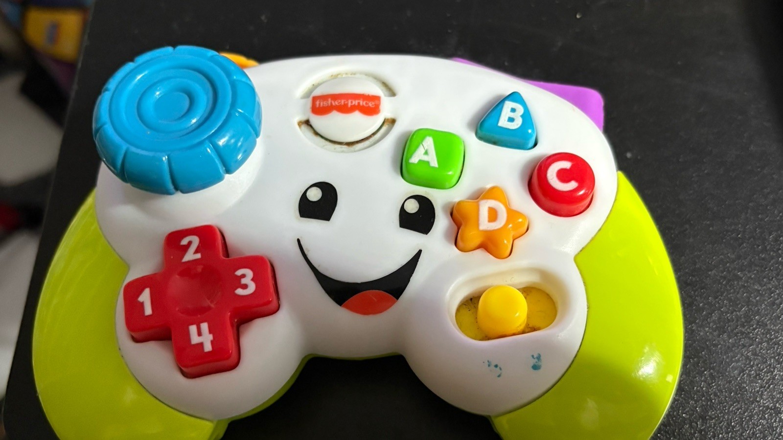 Fisher Price Laugh And Learn Green Game Controller 6-36 Months EUC