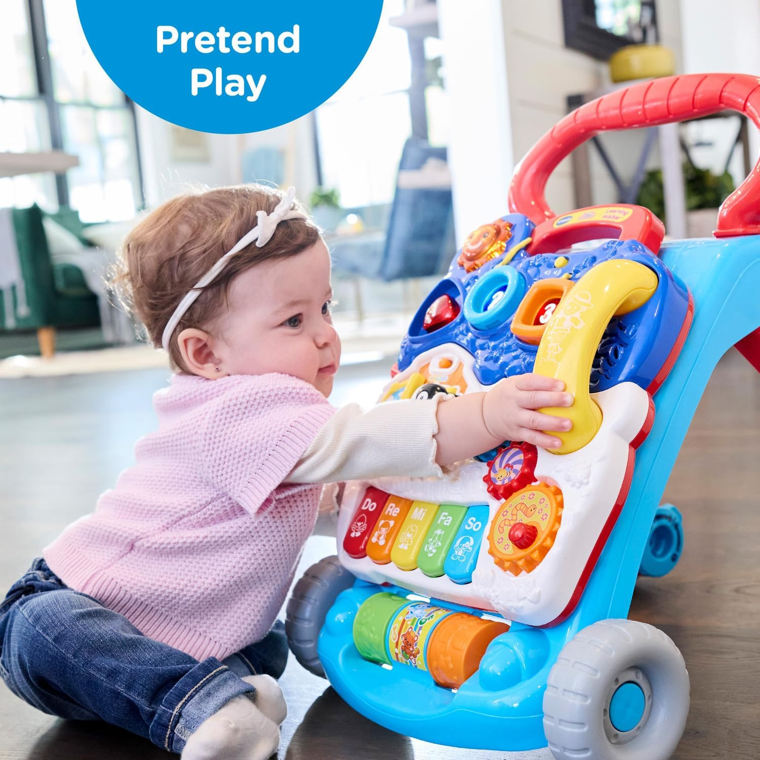Sit-to-Stand Learning Walker with Frustration-Free Packaging, Blue