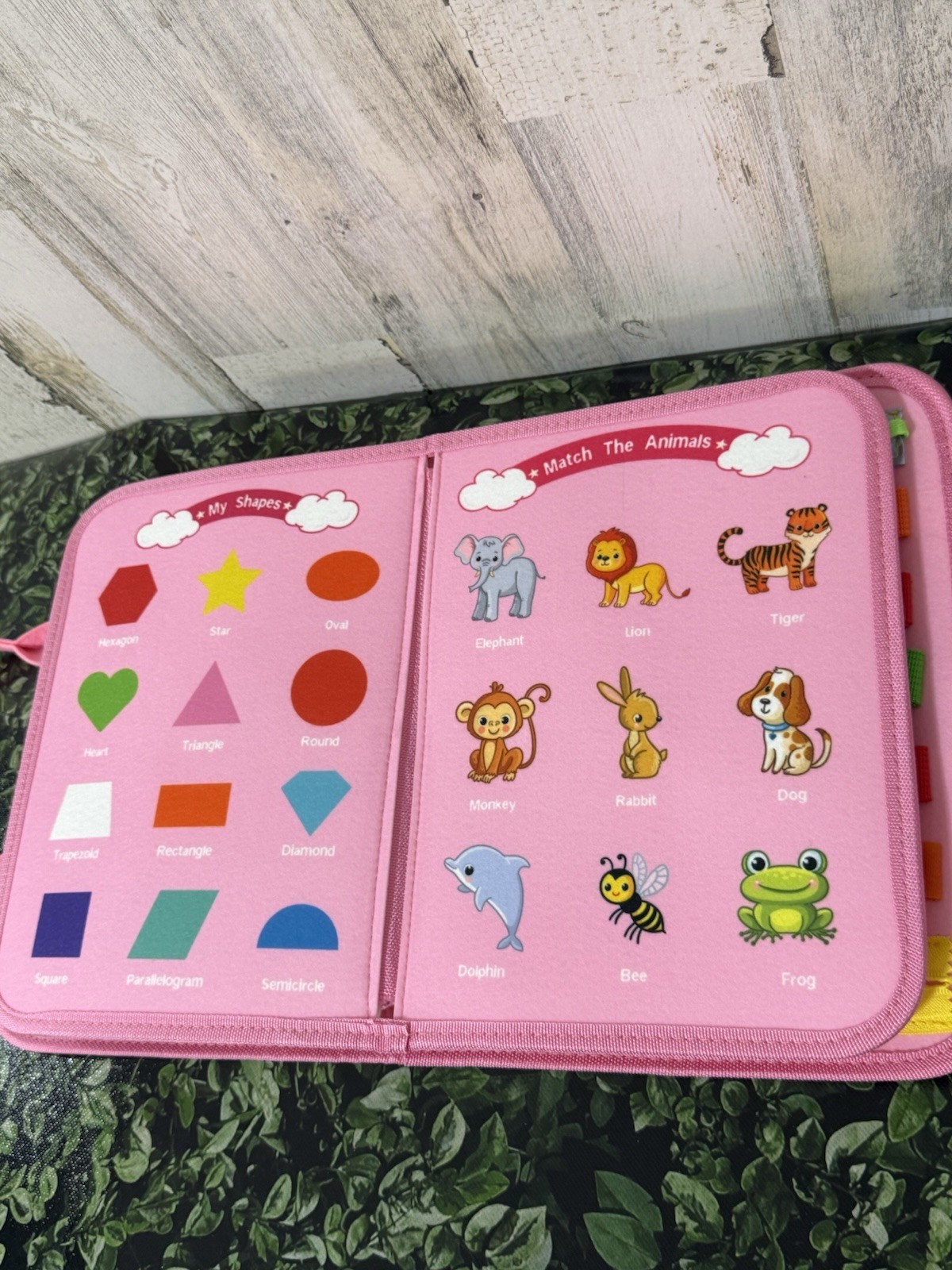 Hahaland Montessori Busy Board Toddler Toy Buckles Letters And More Soft Fabric