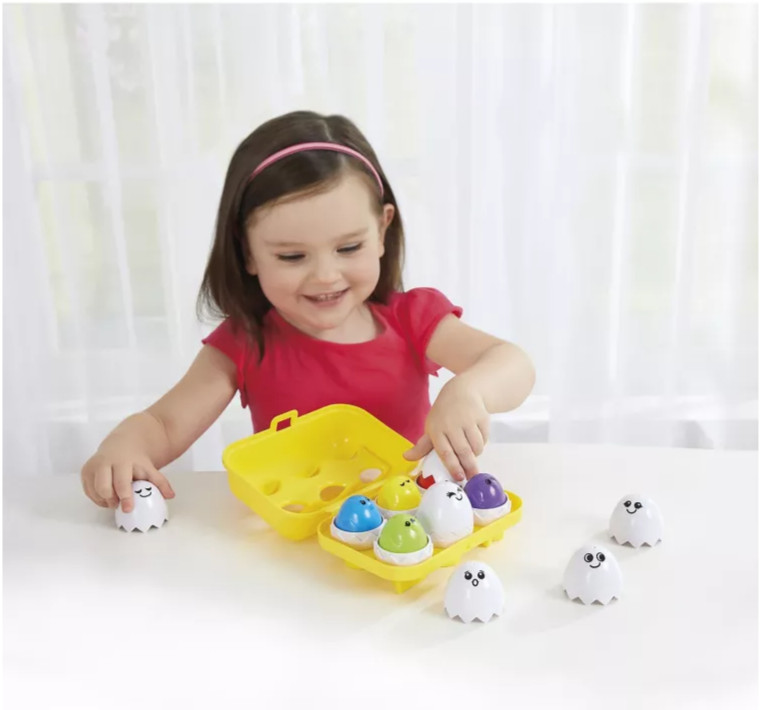 Kidoozie Peek n Peep Eggs Matching Toy with Sounds and Shapes for Kids Chicks