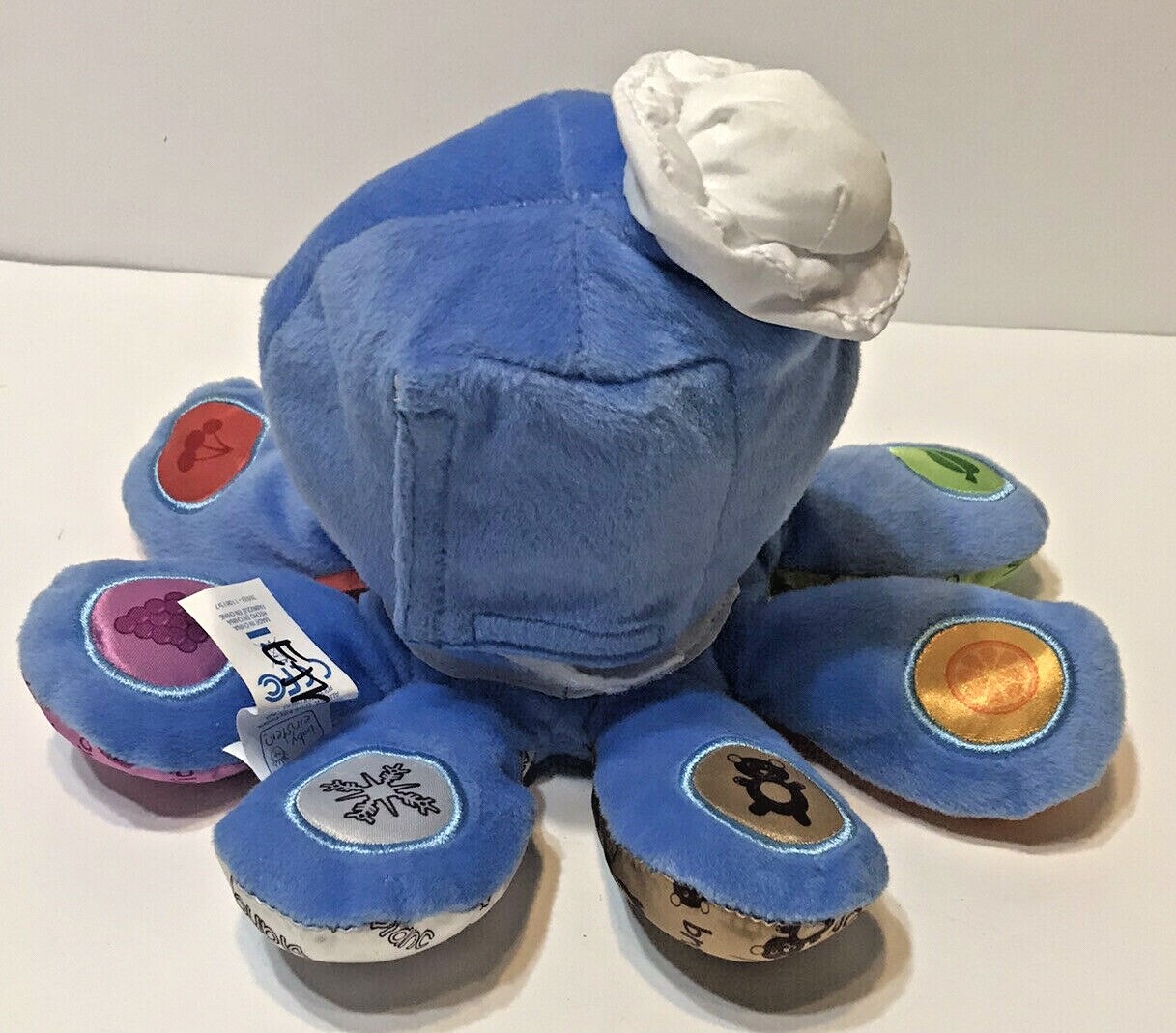 Baby Einstein Musical Octopus 9” Plush Blue Stuffed Toy Works 3 Languages