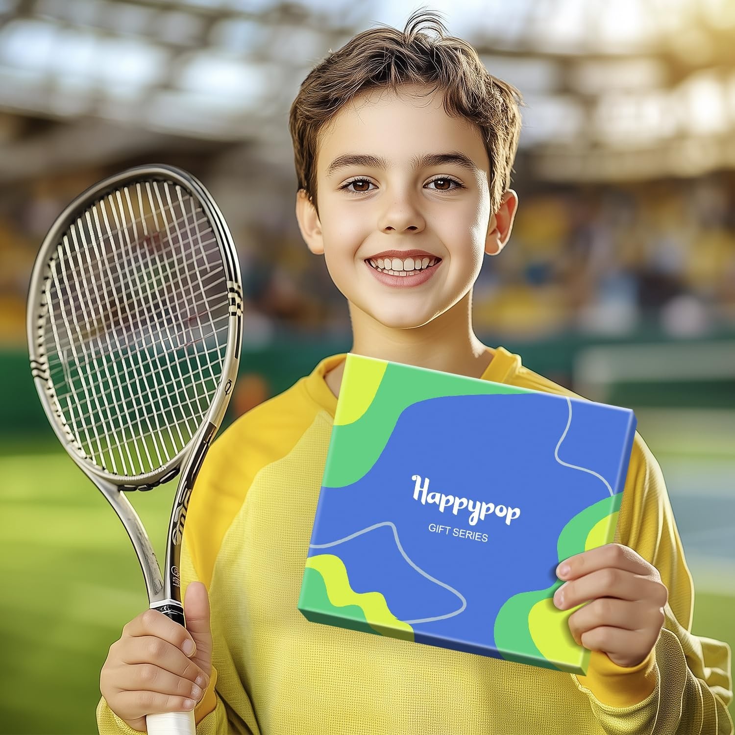 HAPPYPOP Sports Gifts for Kids – Boys Basketball Tennis Hockey Baseball Socce…