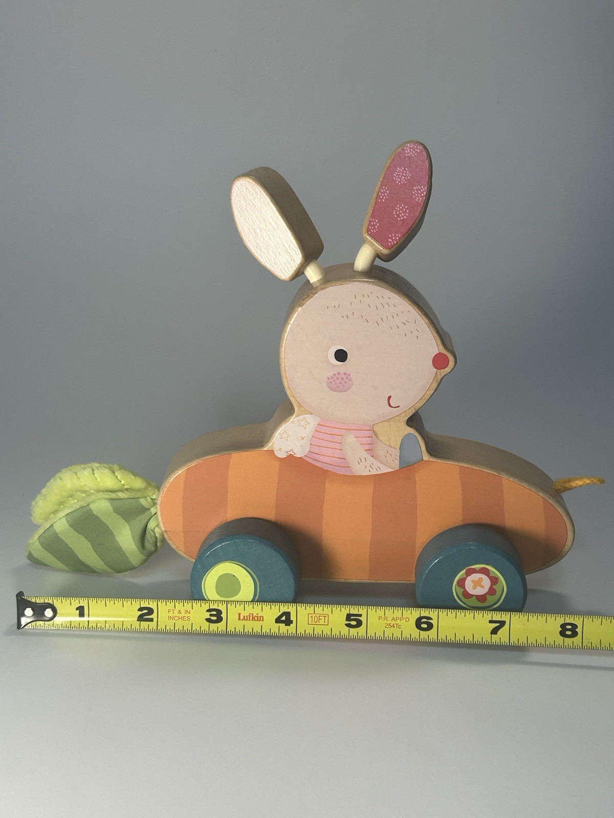 Bababoo Bunny Pippa Wooden Push & Pull Multi-Sensory Toy for Babies 10 Months+
