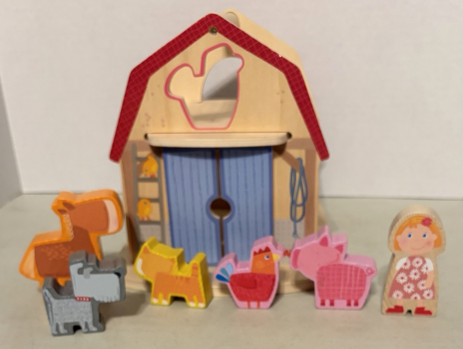 HABA Wooden Farmhouse Shape Sorter Toy