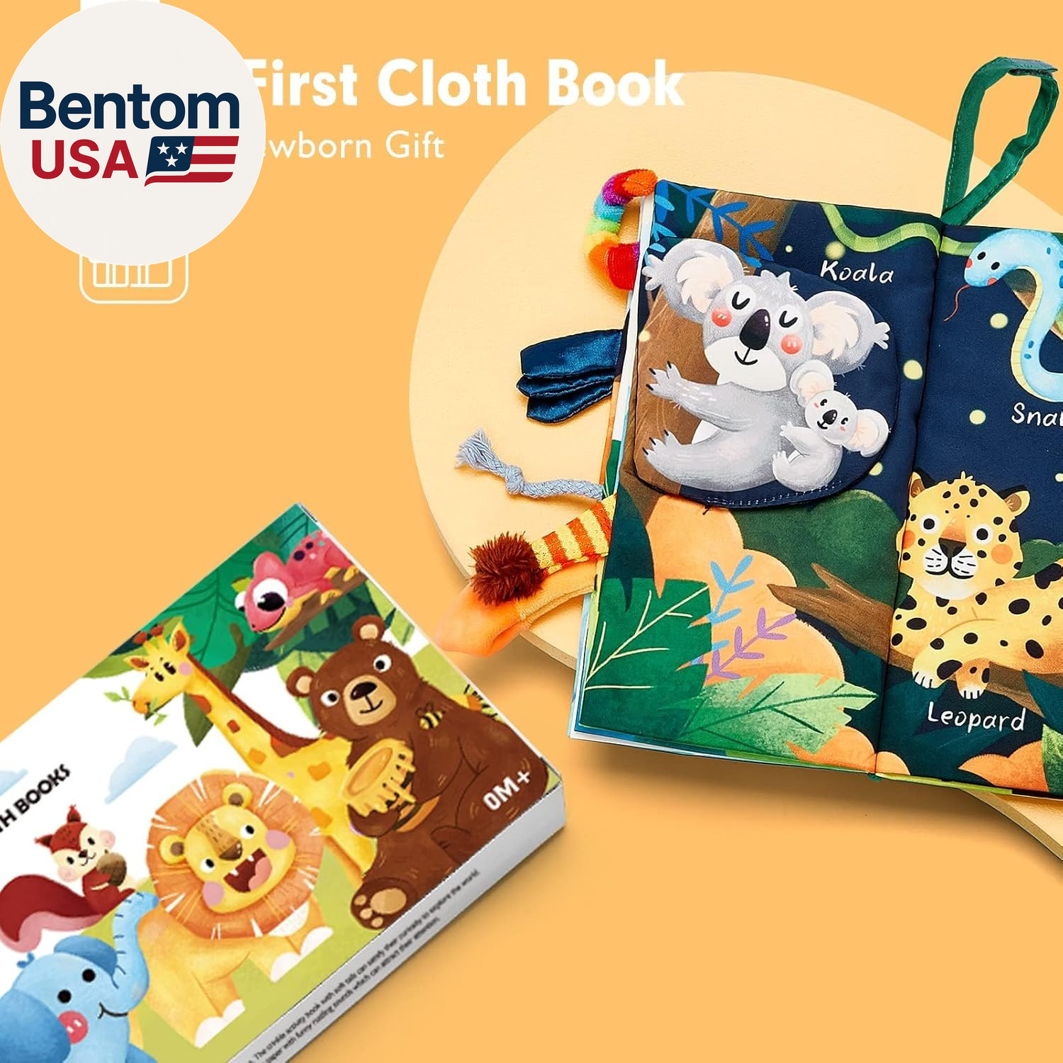 Baby Books 0-6 Months,Infant Tummy Time Toy Sensory Toys 6 to 12 Months Touch Fe
