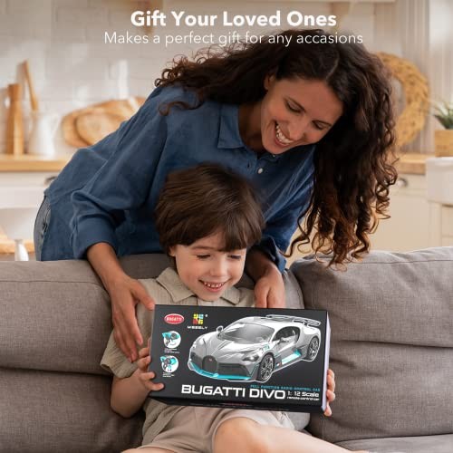 Remote Control Car, Bugatti Divo Scale Rc Cars 12Km/h, 2.4Ghz Licensed 1/12