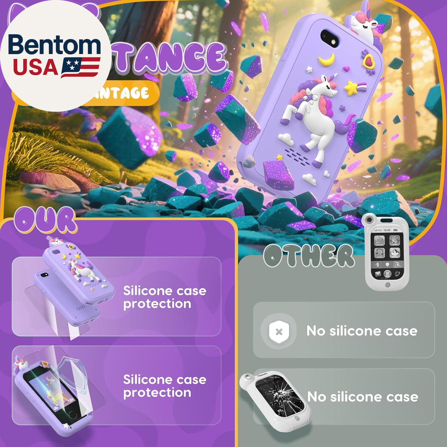 Kids Smart Phone Toys for Girls,Christmas Birthday Gifts for Girls Age 3-10 Kids