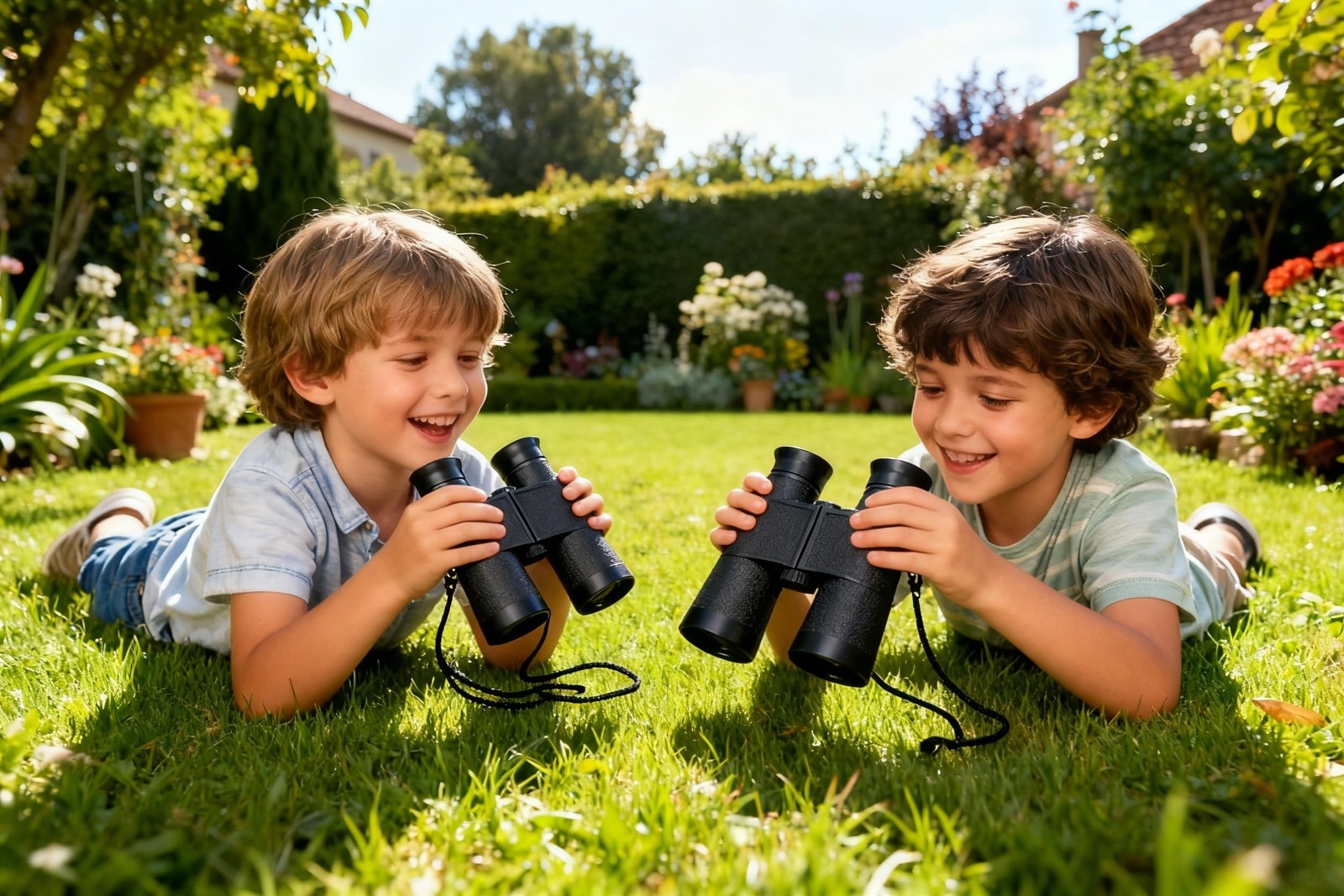 Toy Binoculars with Neck String, Camping Birthday Party normal, black